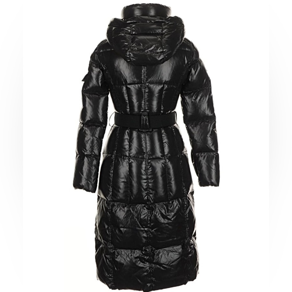SAM. “Jet” Black Long Noho Hooded Puffer Coat Size Small - Picture 4 of 8